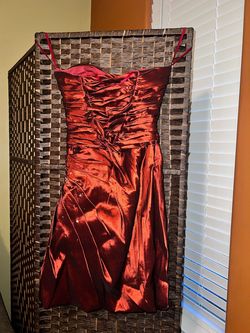 Cinderella Divine Red Size 00 Prom Military A-line Dress on Queenly