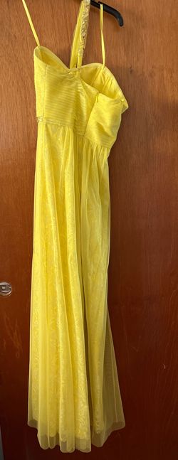 BCBG Yellow Size 2 Black Tie Military Prom Straight Dress on Queenly