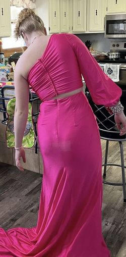 Sherri Hill Pink Size 4 50 Off Floor Length Military Mermaid Dress on Queenly