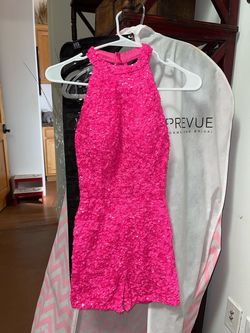 Sherri Hill Pink Size 2 Sequined Floor Length Euphoria Jumpsuit Dress on Queenly