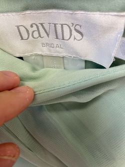 David's Bridal Green Size 18 Floor Length 50 Off Straight Dress on Queenly