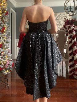Sherri Hill Black Size 2 Euphoria Pageant Nightclub Midi Cocktail Dress on Queenly