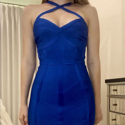 Bebe X Naven Blue Size 2 50 Off Short Height Nightclub Cocktail Dress on Queenly