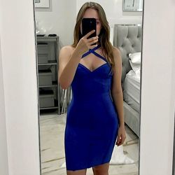 Bebe X Naven Blue Size 2 50 Off Short Height Nightclub Cocktail Dress on Queenly