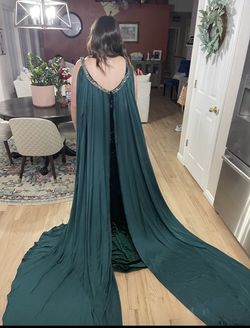 Johnathan Kayne Green Size 4 Floor Length Prom Mermaid Dress on Queenly