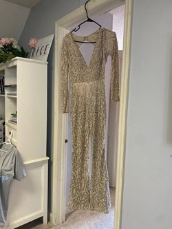 Sherri Hill Nude Size 2 Prom Sorority Formal Floor Length Jumpsuit Dress on Queenly