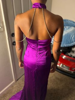 Aloi designs Purple Size 4 Floor Length Silk Short Height 50 Off Mermaid Dress on Queenly