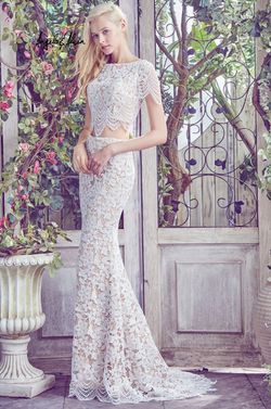 Style  71084 \t Angela & Alison White Size 6 Floor Length Ivory Mermaid Dress on Queenly
