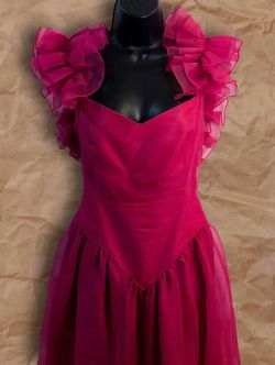 Vintage Ball Gown Hot Pink Size 10 Free Shipping Prom Ball gown on Queenly