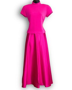 Vintage Bari Jay Pink Size 6 Vintage Sorority Formal Military Free Shipping A-line Dress on Queenly