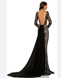 Johnathan Kayne Black Size 0 Floor Length Side slit Dress on Queenly