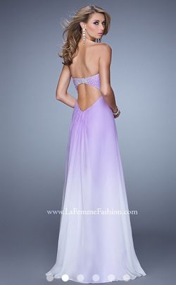 La Femme Purple Size 00 Floor Length A-line Dress on Queenly
