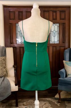 Sherri Hill Green Size 8 Euphoria Spaghetti Strap Cocktail Dress on Queenly