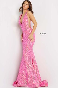 Style 59762 Jovani Pink Size 0 Tall Height Jewelled Mermaid Dress on Queenly