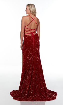 Style 61147 Alyce Paris Red Size 0 Jewelled Prom Side slit Dress on Queenly
