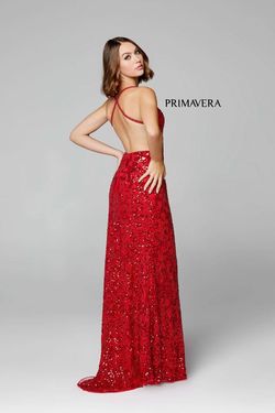 Style 3295 Primavera Red Size 0 Side slit Dress on Queenly