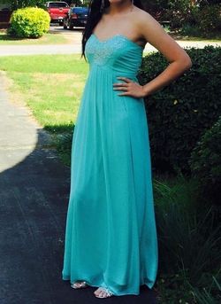 Blondie Nites Blue Size 6 Prom Straight Dress on Queenly
