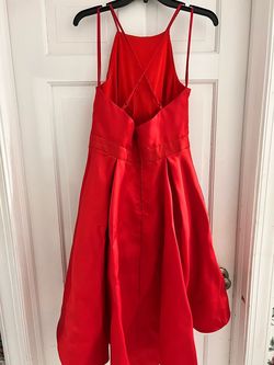 B. Darlin Red Size 10 Prom Train Dress on Queenly