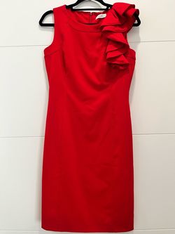 Calvin Klein Red Size 4 Interview 50 Off 70 Off Cocktail Dress on Queenly