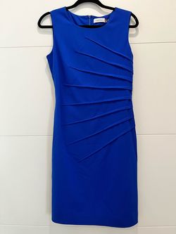 Calvin Klein Blue Size 8 Graduation Cocktail Dress on Queenly