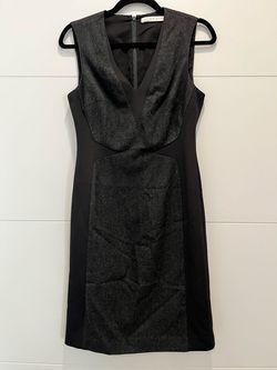 Susana Monaco Black Size 4 Grey Midi Cocktail Dress on Queenly