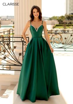 Style 8199 Clarisse Green Size 8 Tall Height Ball gown on Queenly