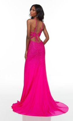 Style 61175 Alyce Paris Pink Size 10 Barbiecore Pageant Jersey Side slit Dress on Queenly