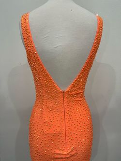 Johnathan Kayne Orange Size 8 Sherri Hill Cocktail Dress on Queenly