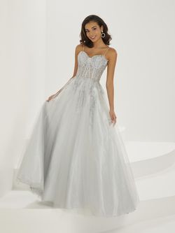 Style 16950 Tiffany Designs Silver Size 0 Sweetheart Floor Length Ball gown on Queenly