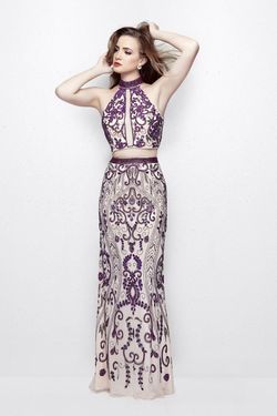 Style 3023 Primavera Purple Size 10 Two Piece Straight Dress on Queenly