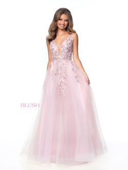 Style 20332 Blush Prom Pink Size 4 Tulle Pageant Floor Length Prom Ball gown on Queenly
