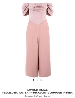 Lavish Alice Pink Size 4 Corset Sunday Floor Length Jumpsuit Dress on Queenly