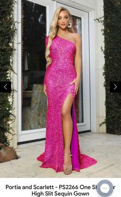 Portia and Scarlett Pink Size 2 Prom Side slit Dress on Queenly