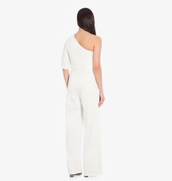 Adrianna Papell White Size 6 Interview Summer Jumpsuit Dress on Queenly