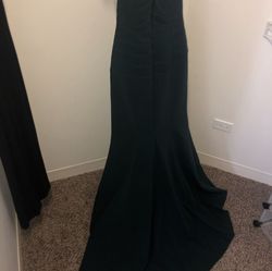 Jovani Green Size 6 Prom Black Tie Mermaid Dress on Queenly