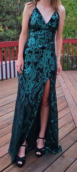 Windsor Green Size 4 Floor Length Pageant Military Mermaid Dress on Queenly