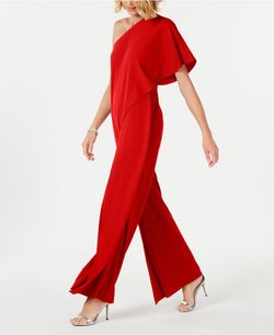 Adrianna Papell Red Size 2 Floor Length Interview Jumpsuit Dress on Queenly