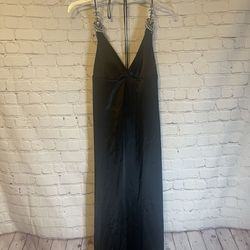 Bzar Black Size 6 Halter A-line Dress on Queenly