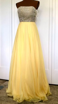 Sherri Hill Yellow Size 2 Floor Length A-line Dress on Queenly