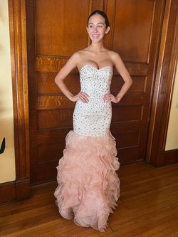Jovani White Size 0 Quinceanera Mermaid Dress on Queenly