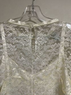 Handmade White Size 14 Silk Mermaid Dress on Queenly
