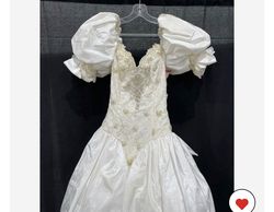 Designer/Made to Order White Size 2 Pageant 50 Off 70 Off Tall Height Train Dress on Queenly