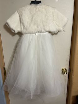 David's Bridal White Size 5 Tulle Ball gown on Queenly