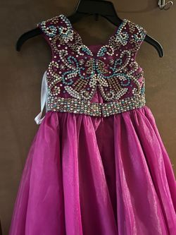 One More Couture Pink Size 4 Girls Size Floor Length Ball gown on Queenly