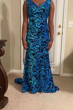 Johnathan Kayne Multicolor Size 2 Floor Length Mermaid Dress on Queenly