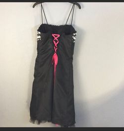 Blondie Nites/Linda Bernell Black Size 8 70 Off Corset Hot Pink Straight Dress on Queenly