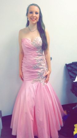 Tony Bowls Pink Size 4 Prom Military Mermaid Dress on Queenly