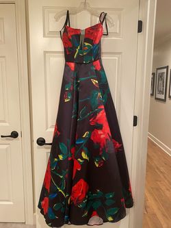 Blush Multicolor Size 0 Black Tie Prom Ball gown on Queenly