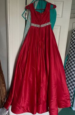Jadie Kristopher Red Size 0 Floor Length Ball gown on Queenly