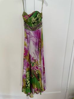 Jovani Multicolor Size 2 Print Floor Length A-line Dress on Queenly